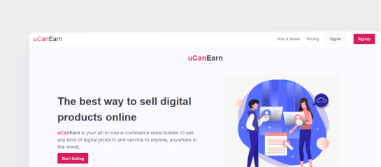 A screenshot of uCanEarn's website